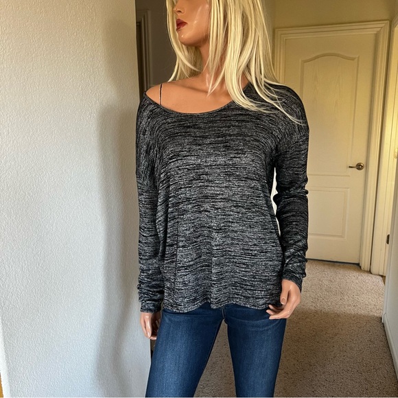 Rag & Bone / Jean Heather Gray Comfy Top w/ open back - Picture 10 of 12